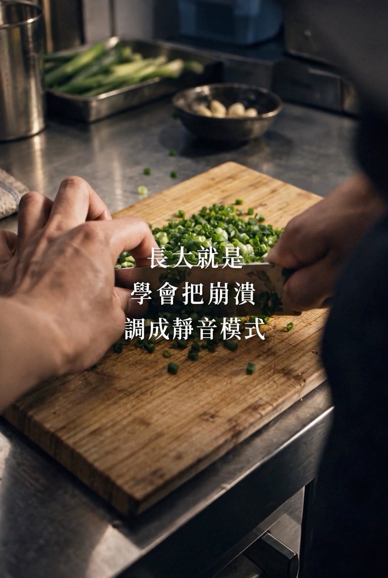 長大就是學會把崩潰調成靜音模式